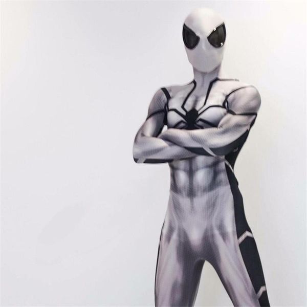 

halloween spiderman cosplay costume designer long sleeves skinny mens cloth halloween super hero cosplay costume, Black;red