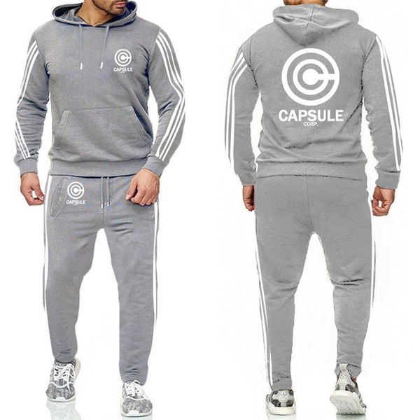 

hoodies men anime z corp print pullover streetwear cotton men hoodies+pants suits 2pcs h
