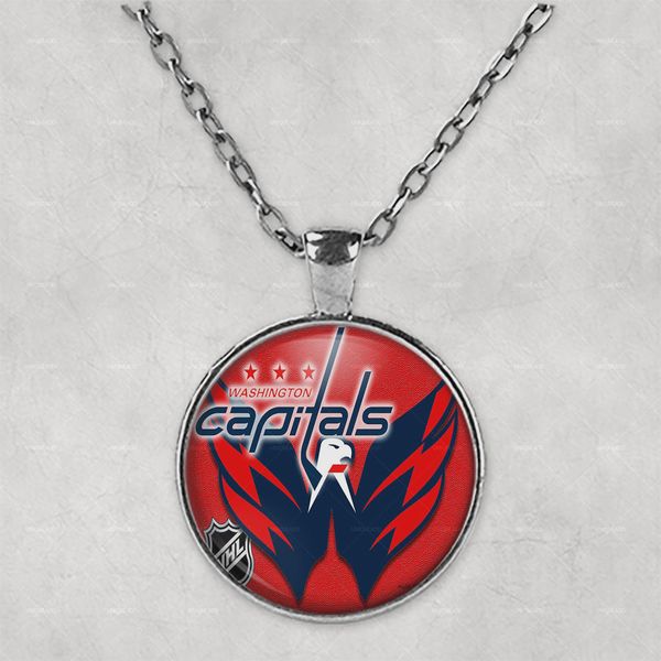 

washington capitals p necklace pendant mother's day birthday gift custom jewellery cute travel bag for her gift, Silver
