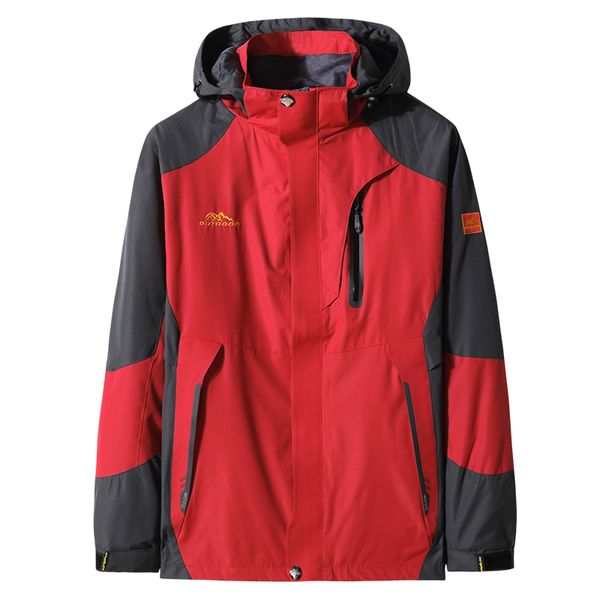 

men's spring outdoor camping trekking climbing waterproof jackets coats men outerwear casual windbreaker male brand clothing 7xl, Black;brown