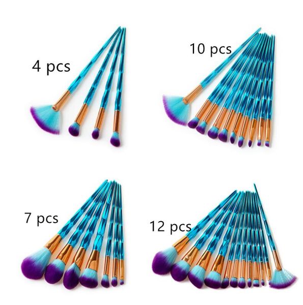 

brand unicorn brush set and mermaid brush set: eye & nose & foundation & power brush ship