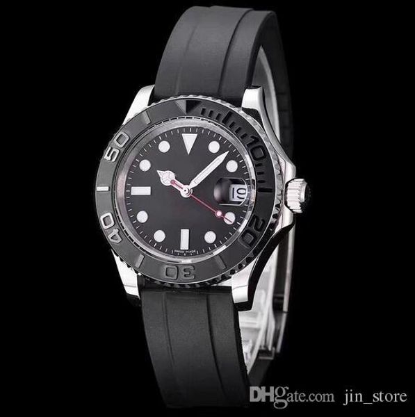 

Rubber ro e gold luxury watch yacht ma ter 40mm automatic movement mechanical men tainle teel watche wri twatch quality