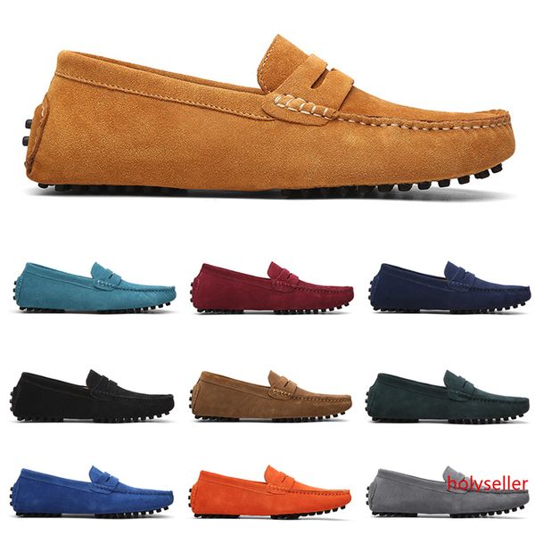 

non-brand designer loafers shoes slip-on men casual chaussures mens dress sneakers blue red black 38-47 item 20
