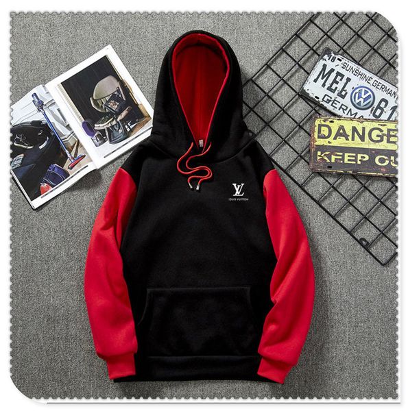 

fashion men's hoodie printing fashion brand sewing men's sweatshirt cardigan long sleeve sweater coat men's -2xl, White;black