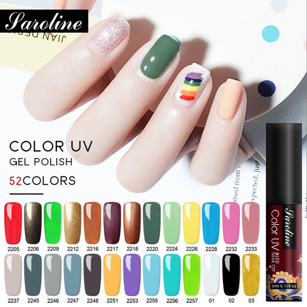 

saroline 5ml normal nail polish gel extended semi-permanent nail polish gel art non-adhesive layer all for, Red;pink