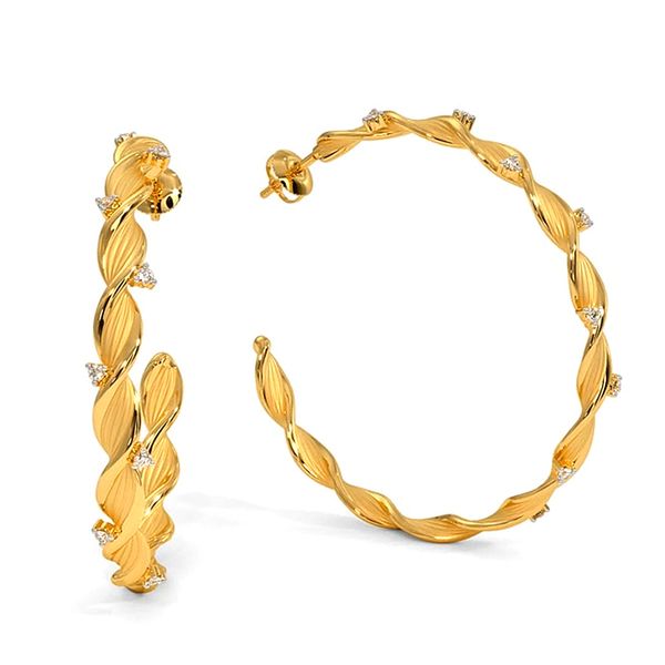 

fashion metal circular hoop earrings 2020 classic hip hop rock earrings jewelry twisted exaggerated for women o4t462, Golden;silver