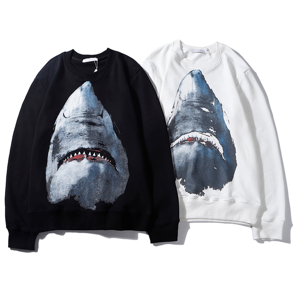 

brand mens causual sweatshirt designer long sleeve hoodies o-neck luxury women hoodies shark b102867y, Black