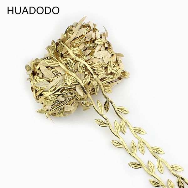 

huadodo 20meters gold sliver silk leaf rattan artificial flowers leaves for home scrapbooking diy wreath wedding decoration