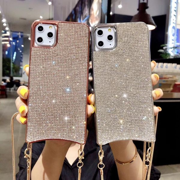 

Алмазный Rhinestone Bling Блеск Покрытие с страпон Soft Phone Чехол для iPhone 6 6S 7 8 Plus X XR 11 Pro XS Max