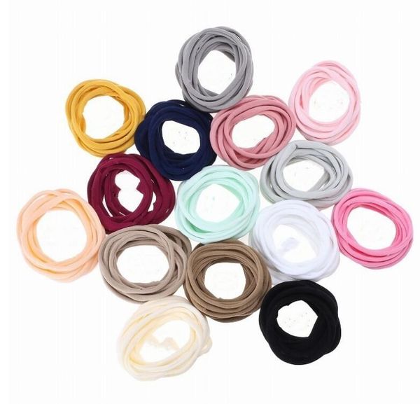 Girls Hairbands Nylon Rubber Bands Children Safe Elastic Hair