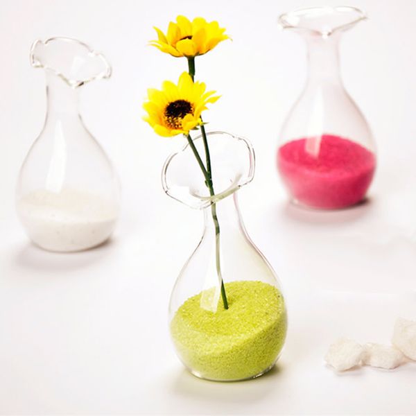 

мини-стеклянная ваза ваза для цветов, trasparente dekovase, украшение офисного дома