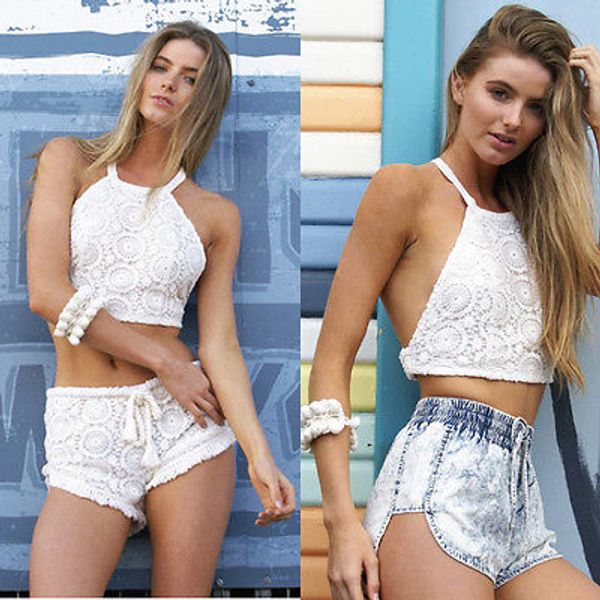 

womens ladies celeb lace playsuit party 2015s summer two pieces 2015s, Black;white