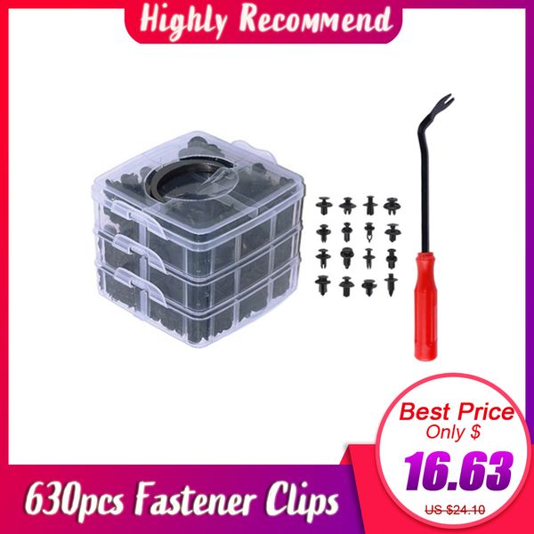 

630pcs set of car body push pin rivets car bumper repairing kits fastener clip expansion clips auto plastic clips fasteners