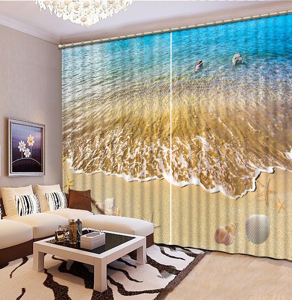 

endless sand film luxury 3d window curtain living room wedding bedroom