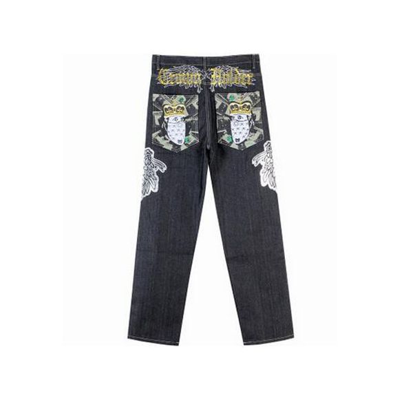 

2019 mens baggy jeans men wide leg denim pants hip hop new fashion embroidery skateboarder jeans size 30-44, Blue