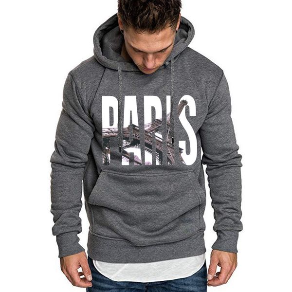 

paris brand hoodies sweatshirts for men spring long sleeved streetwear with famous eiffel luxury designer coats clothing s-2xl, Black