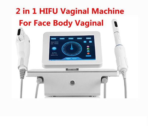 

2 in 1 hifu vaginal tightening machine high intensity focused ultrasound face lifting body slimming anti aging wrinkle removal with 5/7 cart