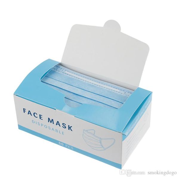 

premium 3 layers face mask non-woven fabrics / melt-blown fabric disposable face mask with ear loop 50pcs/paper box