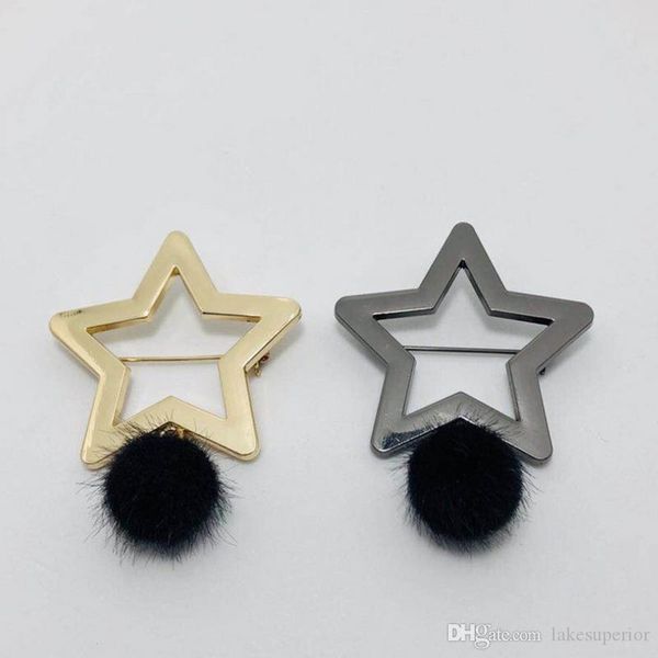 

women star with ball brooch shirt suit sweater star brooch lapel pin fashion jewelru for gift party wholesale price, Gray
