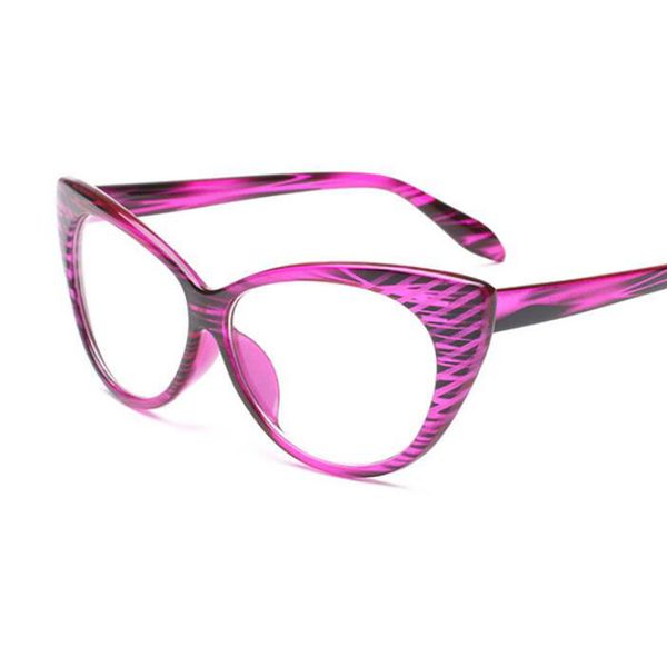 

purple eyeglasses frames cat eye clear glasses fake women luxury glasses frames vintage spectacles classic brand leopard, Silver