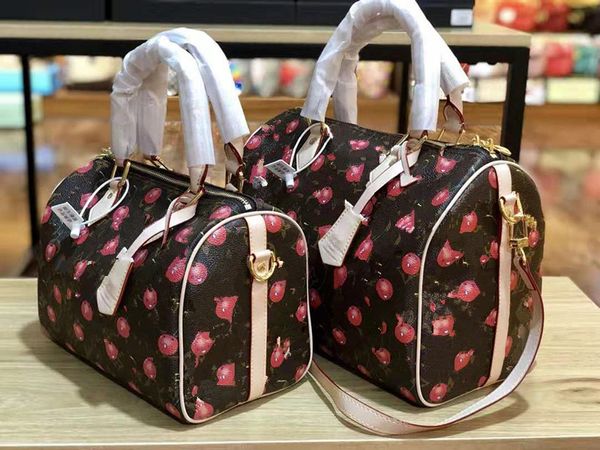 

the new female leather fashion old flower pillow inclined shoulder bag leboy handbag designer luxury trend joker boston bags backpacks