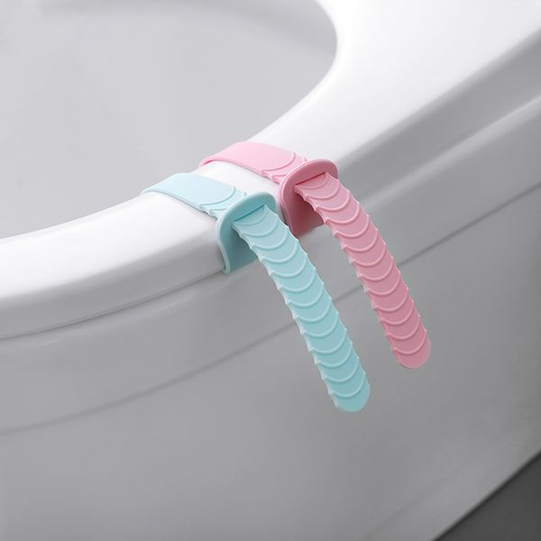 

silica gel cover lift toilet cover lift cover handle open toilet handle solid color elastic buckle soft lid lifter