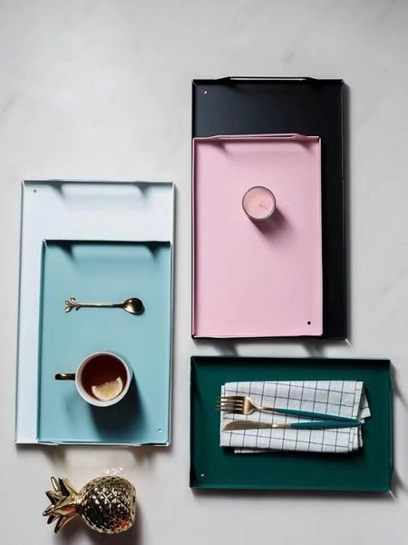 

nordic metal tray serving tray jewelry plate kitchen storage trays wine serving platter retro storage dish cupcake organizer