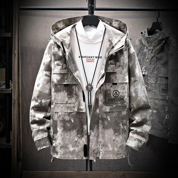 

camouflage style 2019 new style korean-style trend handsome ins workwear popular brand casual autumn clothing jacket, Black;brown