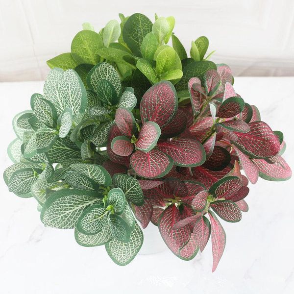 

1pc artificial plants green decorative fake plants plastic flowers wedding valentine's day party decoration bonsai accessories