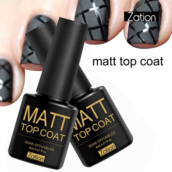 

zation easy cleaning macoat matte base & glue soak off uv gel nail polish semi permanent nail art lacquer diy design, Red;pink