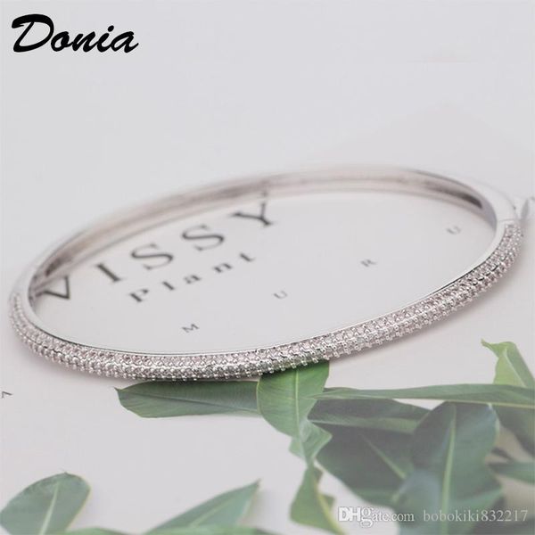 

donia jewelry party european and american fashion large classic inlaid zirconia bracelet ring set women's bracelet ring set, Black