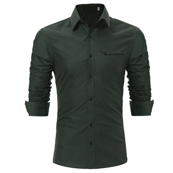 

fashion personality men's casual slim long-sleeved shirt blouse w311, White;black