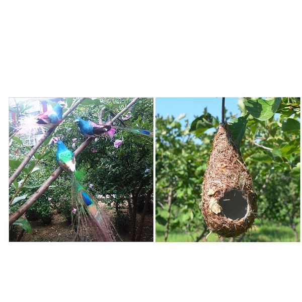 

artificial birds cages decoration + bird nest breeding cave parrot canary