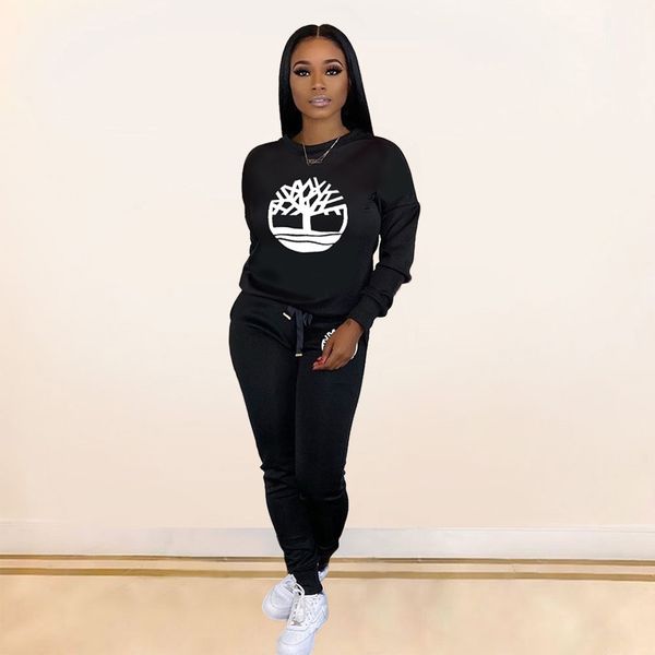 

2020 new fashion sport suit women ladies printing frenulum long sleeves round collar sweater suit gym clothing active wear, White;black