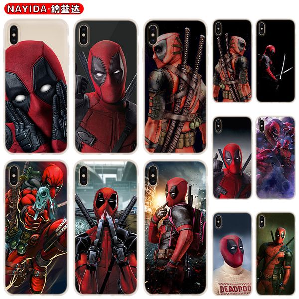 

soft phone case for iphone 11 pro x xr xs max 8 7 6 6s 6plus 5s s10 s11 note 10 plus huawei p30 xiaomi cover cool marvel hero deadpool