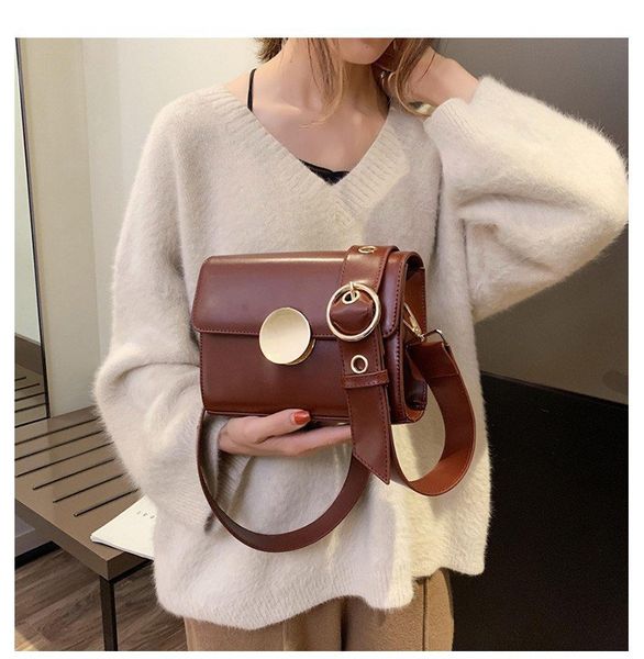 

2020 new women's messenger small bag trend wild messenger bag fashion casual shoulder wide shoulder strap small square
