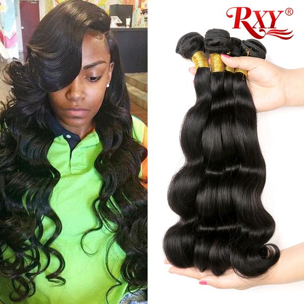 

дешевые волны тела пучки 4 шт бразильских перуанские малазийские девственные человеческие волос 100% волна тела человеческих волос пучков оп, Black