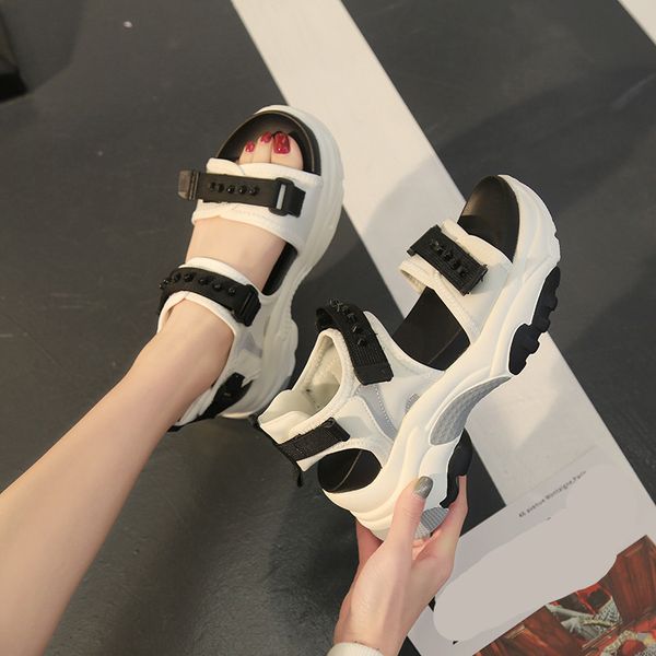

with heel fashion womens shoes 2020 high heels beige heeled sandals all-match thick luxury for black beach summer wedge