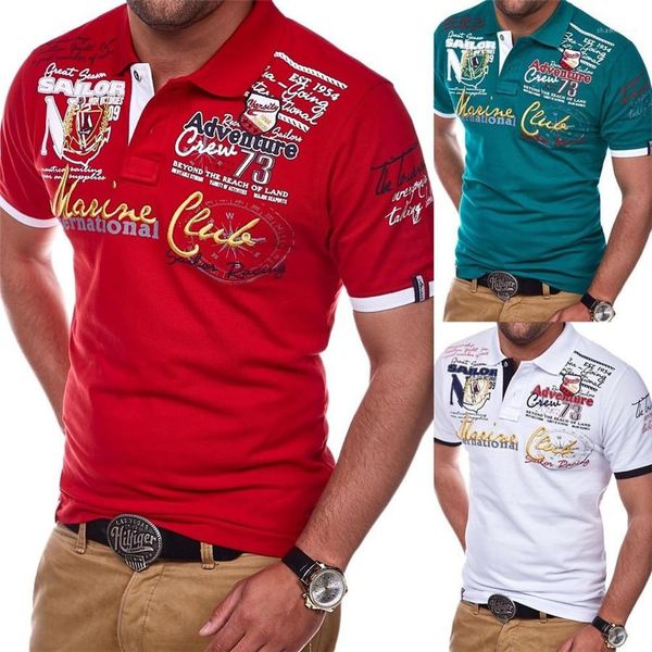 

collar letters polyester short sleeve men fashion tshirts casual homme mens casual polos shirts turn down, White;black