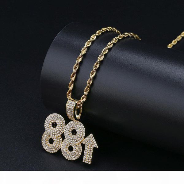 

новые мужские hip hop iced out золота ожерелье 88 восходящая ювелирные изделия ожерелье ожерелье, Silver