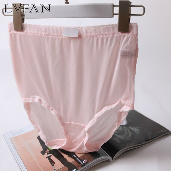 

3 шт./лот женщины сексуальное нижнее белье природа шелк плюс размер кружева брюки без следа природа шелк дышащий потный мягкое белье трусики, Black;pink