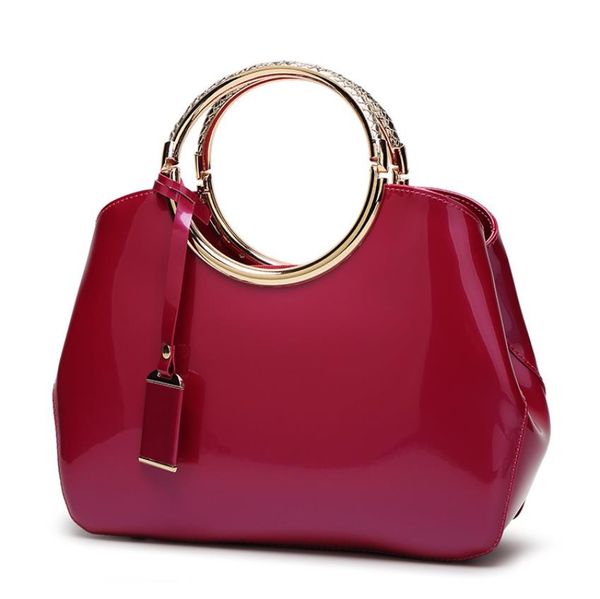

2020 new patent leather women handbag european fashion elegant style wedding bag evening bag for women ing