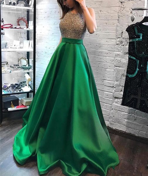 

bling пром платья bodice зеленый матовый атлас холтер вечерние платья с карманами высококачественные вечерние платья z42, Black