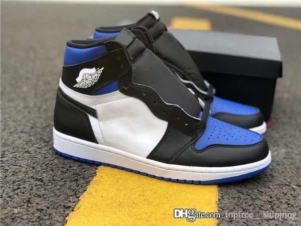 

air authentic 1 high og retro game royal basketball shoes black toe men sports sneakers with box