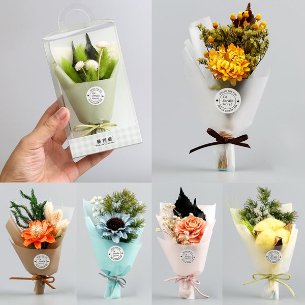 

handmade dried flowers artificial flowers valentine's day holiday gifts floral products christmas mini bouquets 7a2280