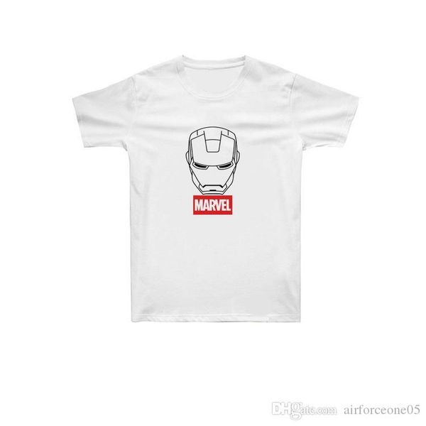 

marvel the avengers mens tshirts cartoon print crew neck short sleeve loose homme shirts fashion couple clothing, White;black