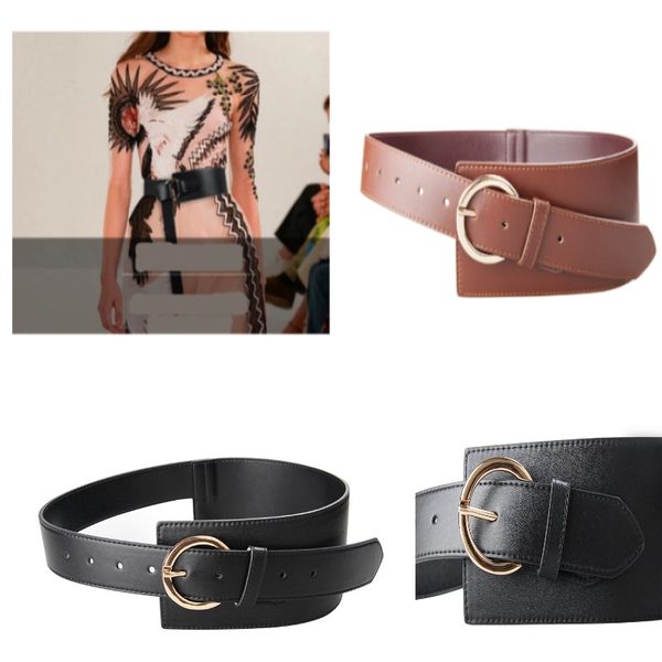 

new black wide corset leather belt female waistband thin brown belts for women simple design wedding dress waistband lady, Black;brown