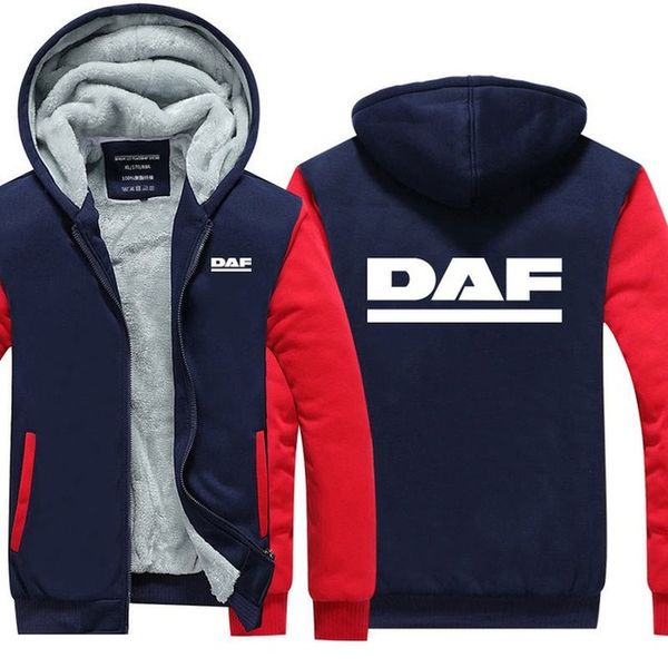 

xxxxl hoodies wear new large size male plus velvet thickening truck fan daf sweatshirt zipper jacket male outerwear winter coat6