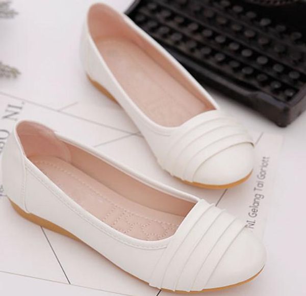 

women's shoes in spring and autumn flat bottom round head@2704, Black