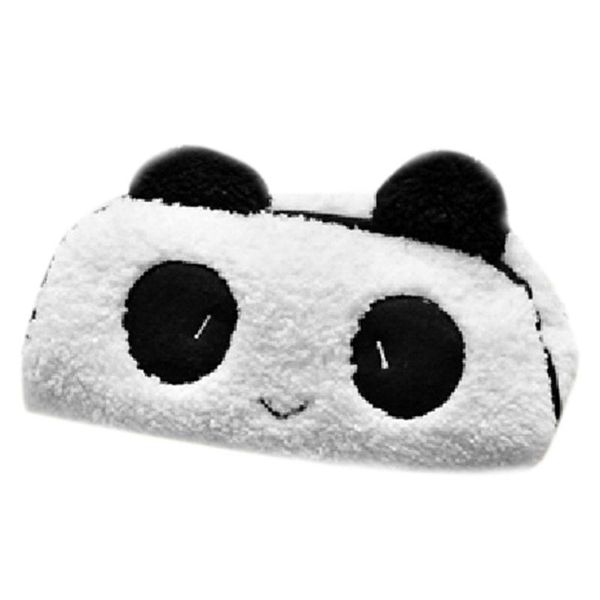 

cute plush panda large-capacity pencil bag creative plush storage bag multi-function organizer holders for kids school in stock